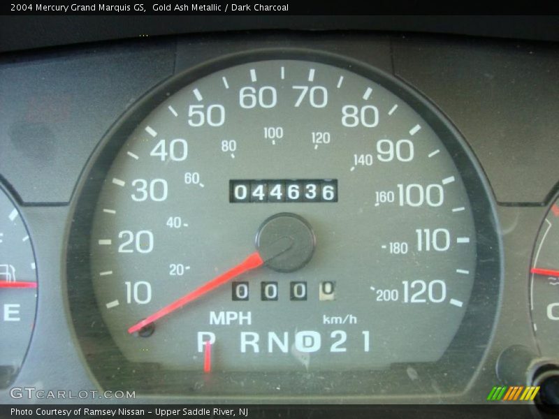 Gold Ash Metallic / Dark Charcoal 2004 Mercury Grand Marquis GS