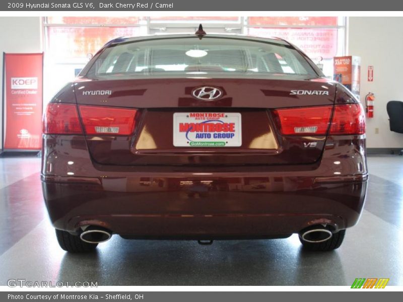 Dark Cherry Red / Camel 2009 Hyundai Sonata GLS V6