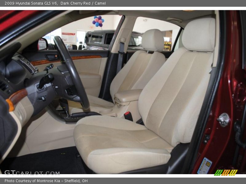 Dark Cherry Red / Camel 2009 Hyundai Sonata GLS V6