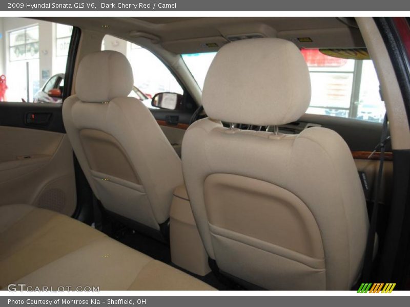 Dark Cherry Red / Camel 2009 Hyundai Sonata GLS V6