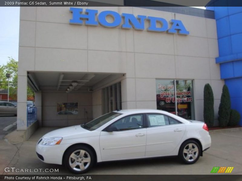 Summit White / Ebony 2009 Pontiac G6 Sedan