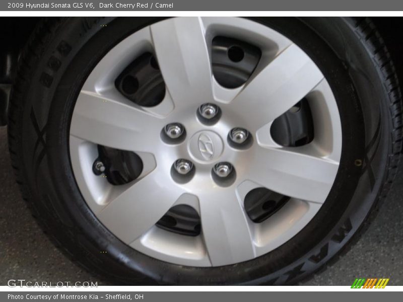 Dark Cherry Red / Camel 2009 Hyundai Sonata GLS V6