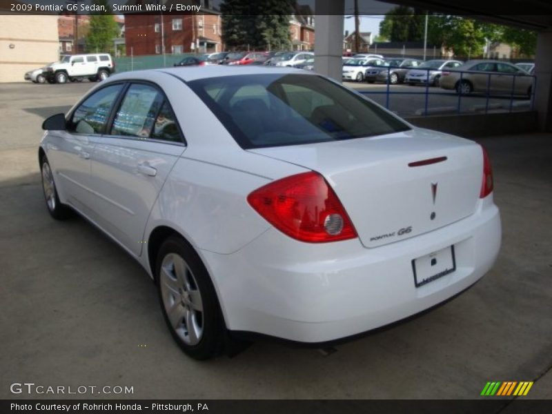 Summit White / Ebony 2009 Pontiac G6 Sedan