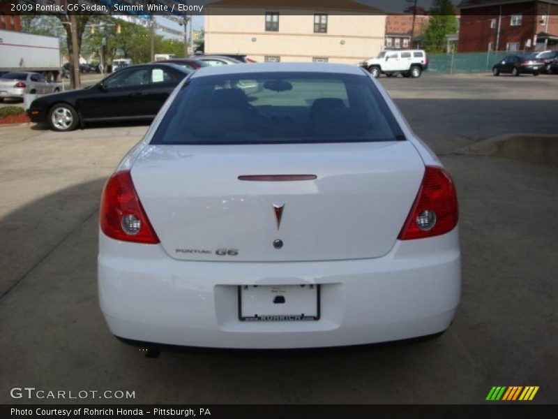 Summit White / Ebony 2009 Pontiac G6 Sedan