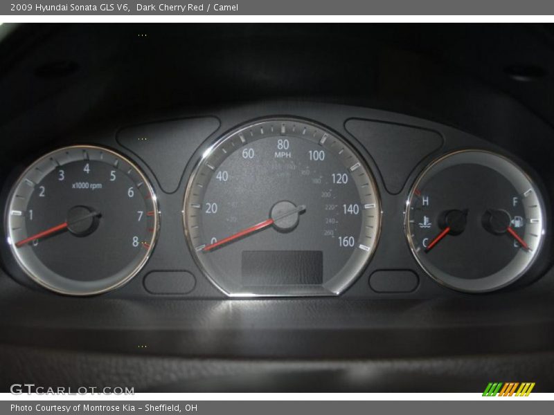 Dark Cherry Red / Camel 2009 Hyundai Sonata GLS V6