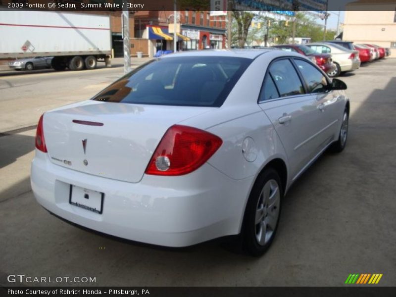 Summit White / Ebony 2009 Pontiac G6 Sedan