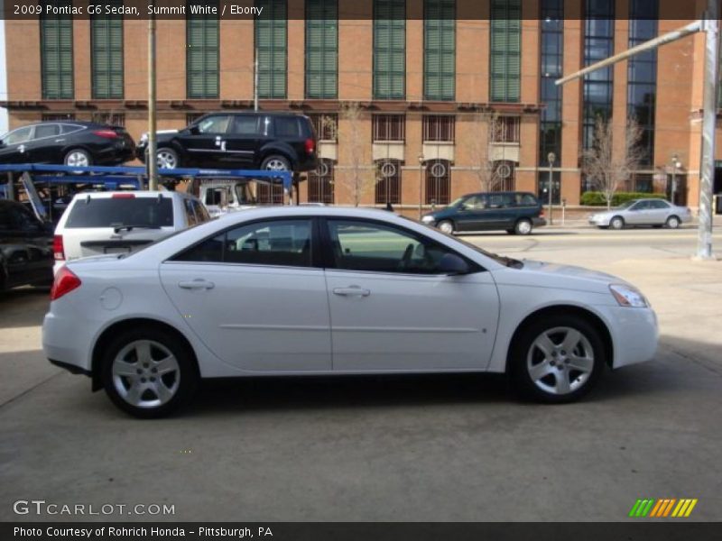 Summit White / Ebony 2009 Pontiac G6 Sedan