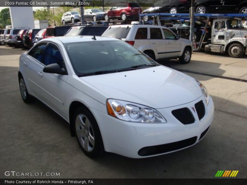 Summit White / Ebony 2009 Pontiac G6 Sedan