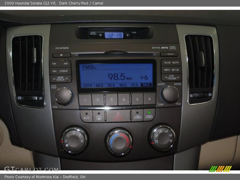 Dark Cherry Red / Camel 2009 Hyundai Sonata GLS V6