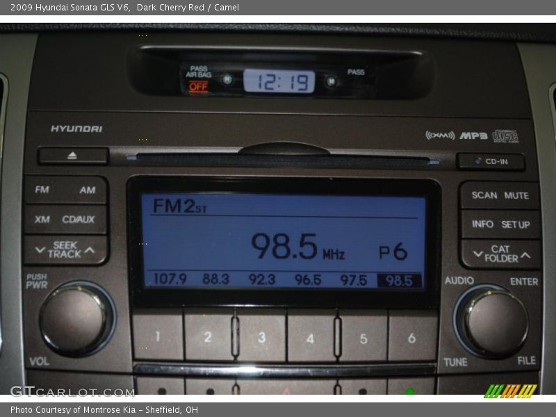 Dark Cherry Red / Camel 2009 Hyundai Sonata GLS V6
