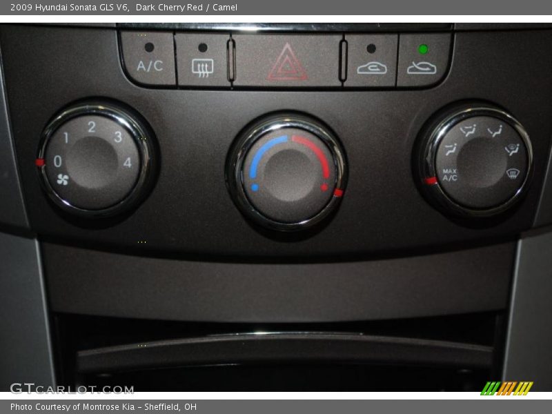 Dark Cherry Red / Camel 2009 Hyundai Sonata GLS V6