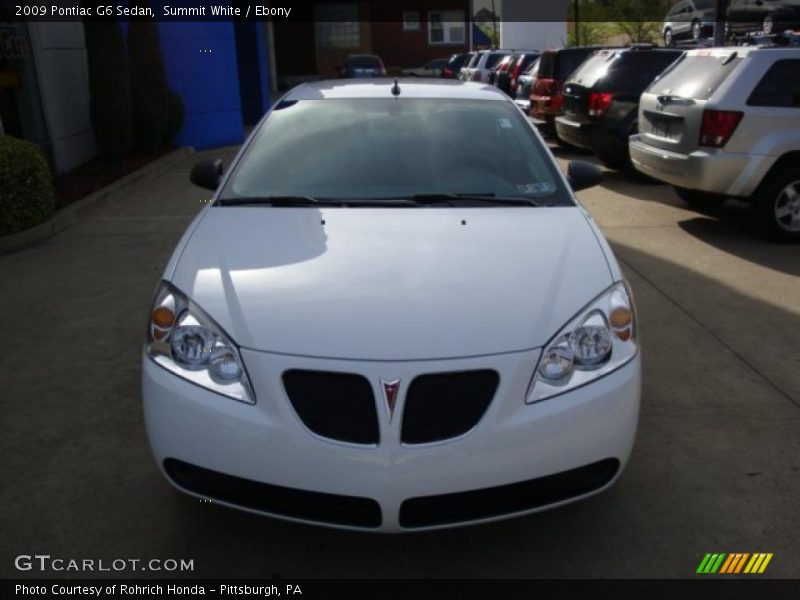 Summit White / Ebony 2009 Pontiac G6 Sedan