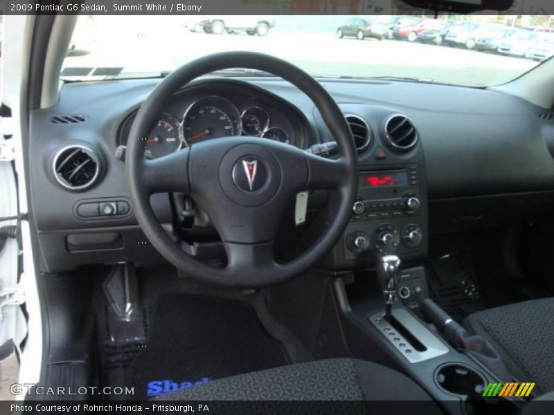 Summit White / Ebony 2009 Pontiac G6 Sedan