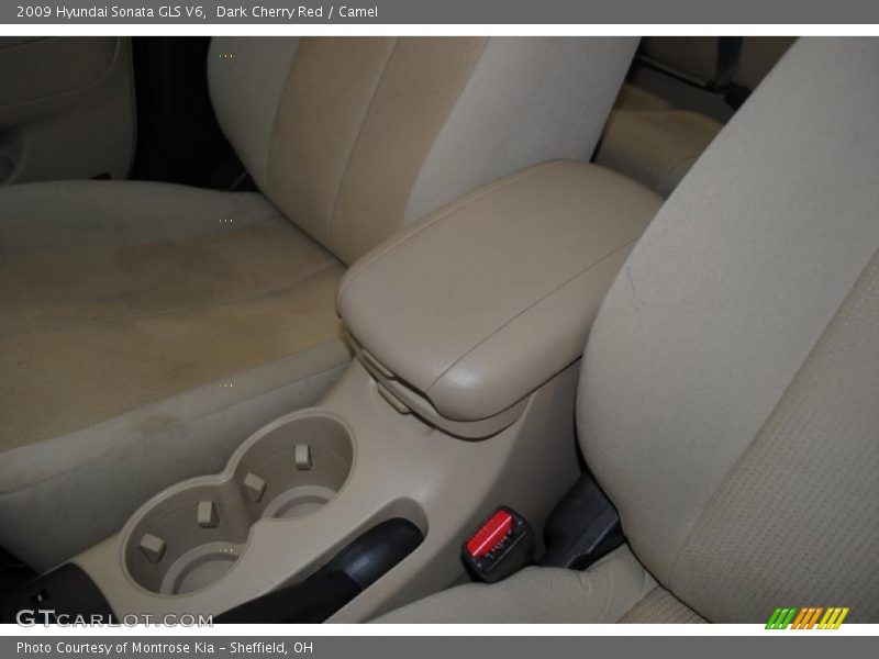 Dark Cherry Red / Camel 2009 Hyundai Sonata GLS V6