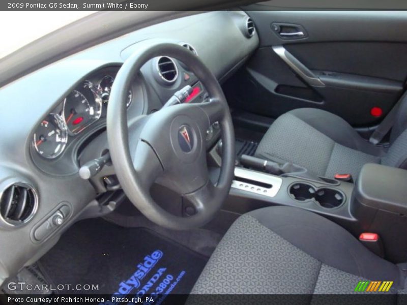 Summit White / Ebony 2009 Pontiac G6 Sedan