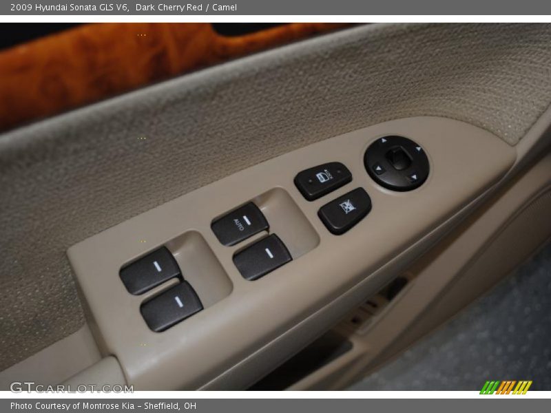 Dark Cherry Red / Camel 2009 Hyundai Sonata GLS V6