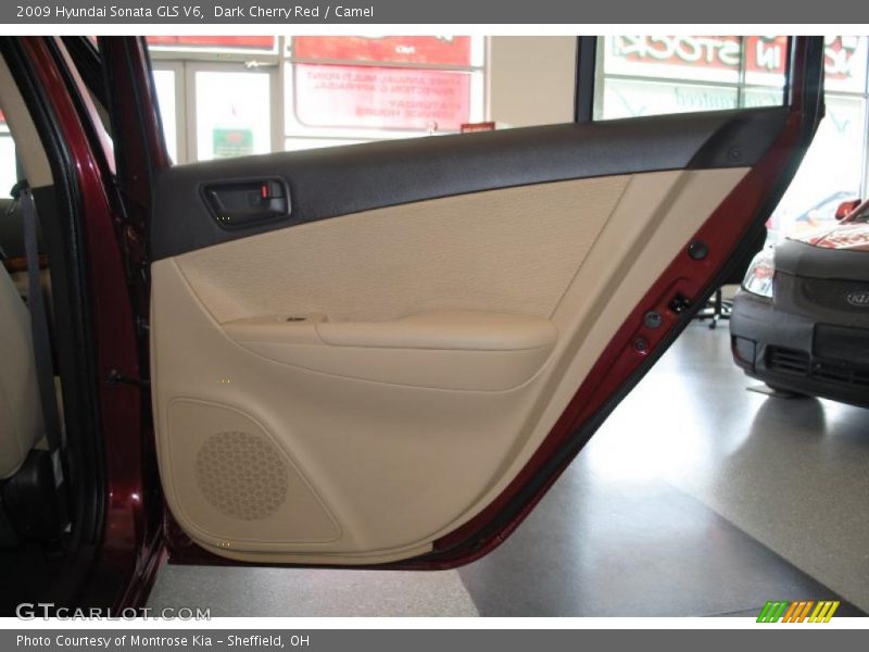Dark Cherry Red / Camel 2009 Hyundai Sonata GLS V6
