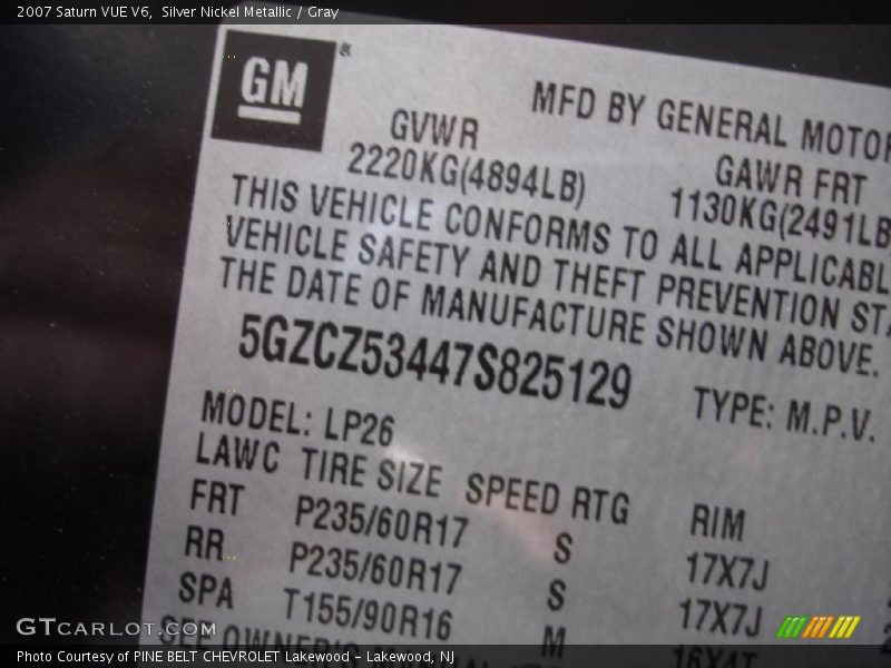 Silver Nickel Metallic / Gray 2007 Saturn VUE V6