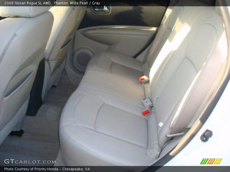 Phantom White Pearl / Gray 2008 Nissan Rogue SL AWD