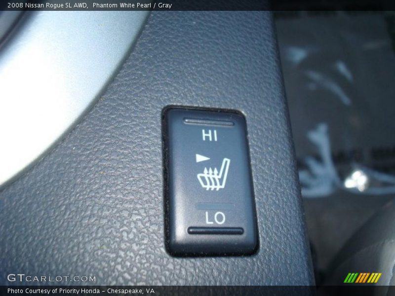 Phantom White Pearl / Gray 2008 Nissan Rogue SL AWD