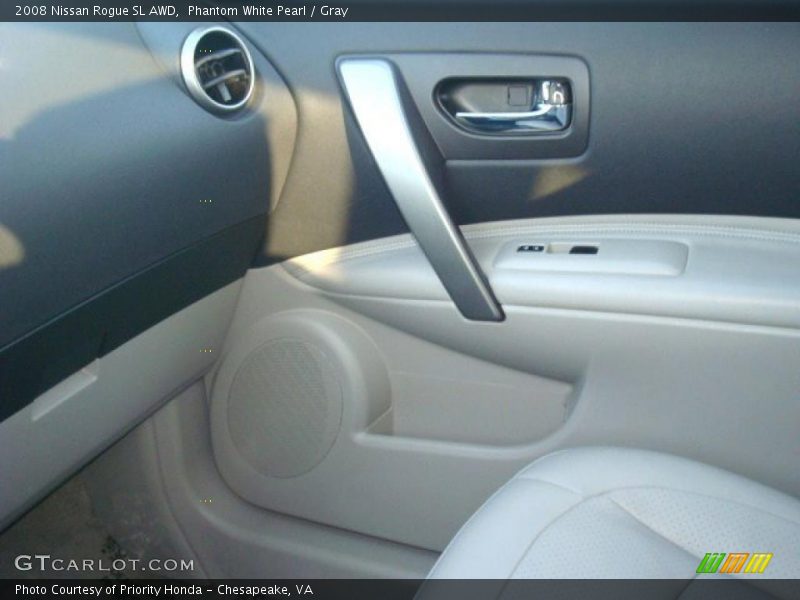Phantom White Pearl / Gray 2008 Nissan Rogue SL AWD
