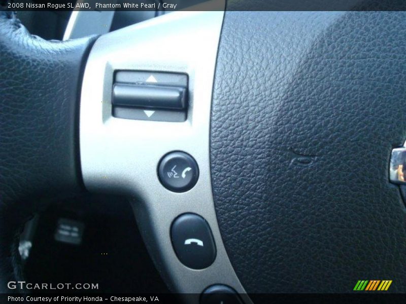 Phantom White Pearl / Gray 2008 Nissan Rogue SL AWD