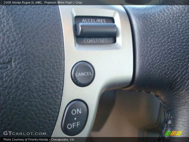 Phantom White Pearl / Gray 2008 Nissan Rogue SL AWD