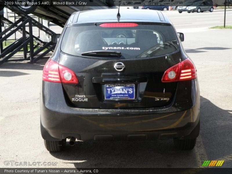 Wicked Black / Gray 2009 Nissan Rogue S AWD