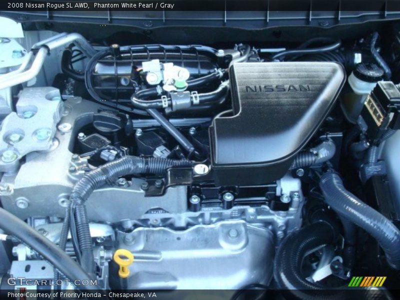 Phantom White Pearl / Gray 2008 Nissan Rogue SL AWD