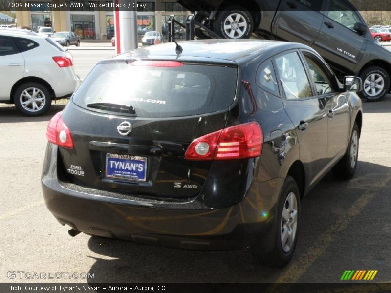 Wicked Black / Gray 2009 Nissan Rogue S AWD