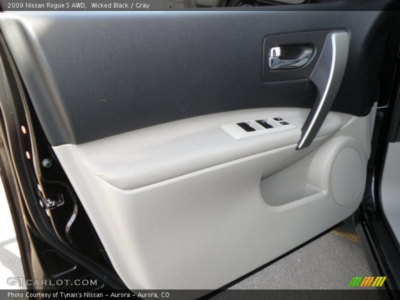 Wicked Black / Gray 2009 Nissan Rogue S AWD