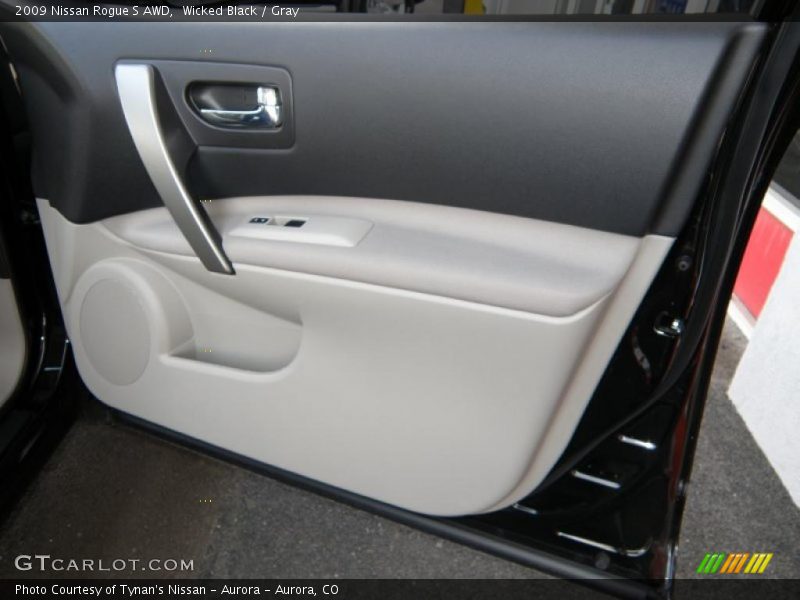 Wicked Black / Gray 2009 Nissan Rogue S AWD