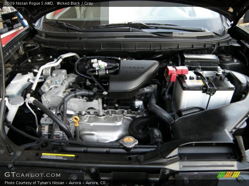 Wicked Black / Gray 2009 Nissan Rogue S AWD