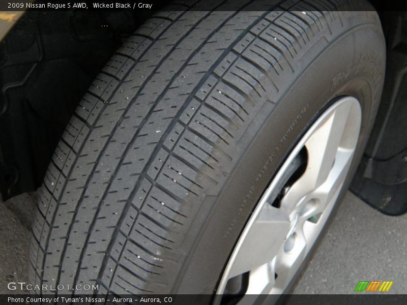 Wicked Black / Gray 2009 Nissan Rogue S AWD