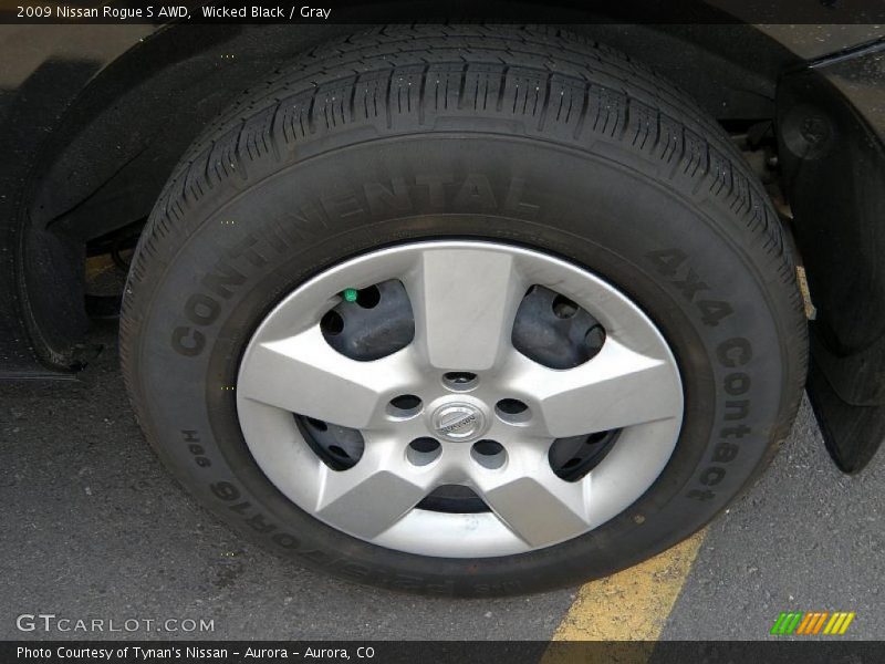 Wicked Black / Gray 2009 Nissan Rogue S AWD