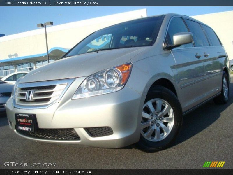 Silver Pearl Metallic / Gray 2008 Honda Odyssey EX-L