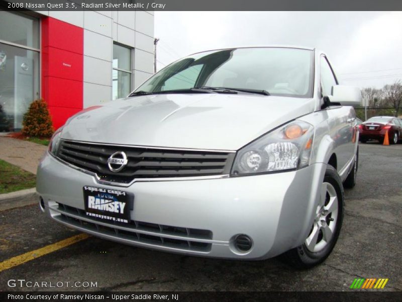 Radiant Silver Metallic / Gray 2008 Nissan Quest 3.5