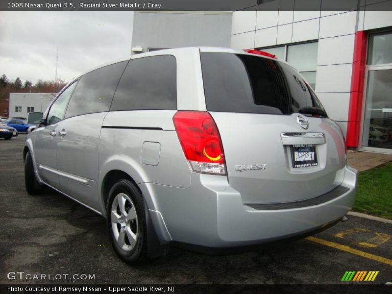 Radiant Silver Metallic / Gray 2008 Nissan Quest 3.5