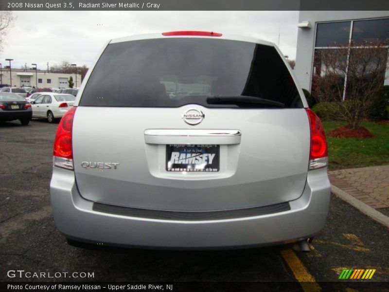 Radiant Silver Metallic / Gray 2008 Nissan Quest 3.5