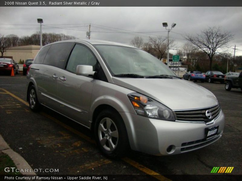 Radiant Silver Metallic / Gray 2008 Nissan Quest 3.5