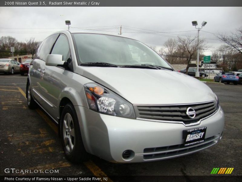 Radiant Silver Metallic / Gray 2008 Nissan Quest 3.5