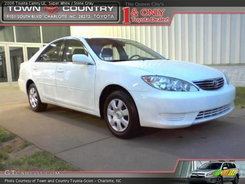 Super White / Stone Gray 2006 Toyota Camry LE
