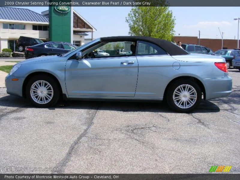 Clearwater Blue Pearl / Dark Slate Gray 2009 Chrysler Sebring Touring Convertible