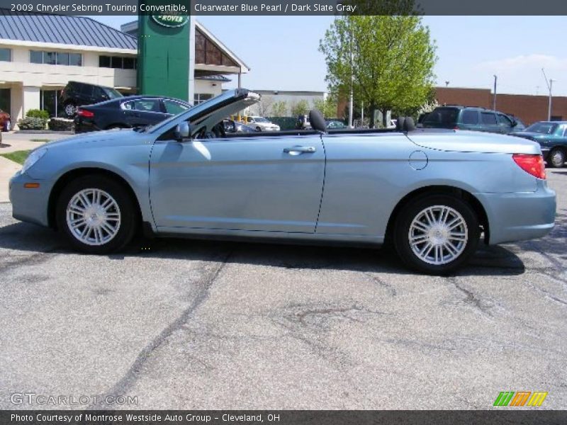 Clearwater Blue Pearl / Dark Slate Gray 2009 Chrysler Sebring Touring Convertible