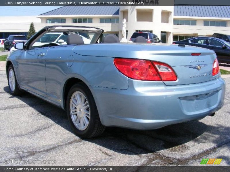 Clearwater Blue Pearl / Dark Slate Gray 2009 Chrysler Sebring Touring Convertible