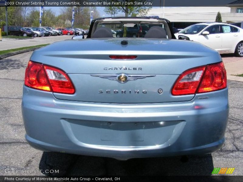 Clearwater Blue Pearl / Dark Slate Gray 2009 Chrysler Sebring Touring Convertible