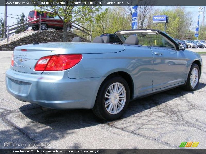 Clearwater Blue Pearl / Dark Slate Gray 2009 Chrysler Sebring Touring Convertible