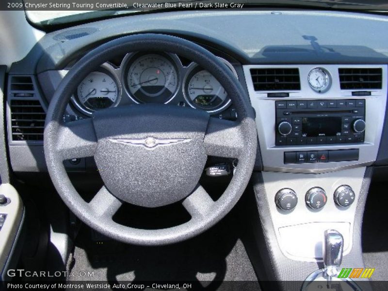 Clearwater Blue Pearl / Dark Slate Gray 2009 Chrysler Sebring Touring Convertible