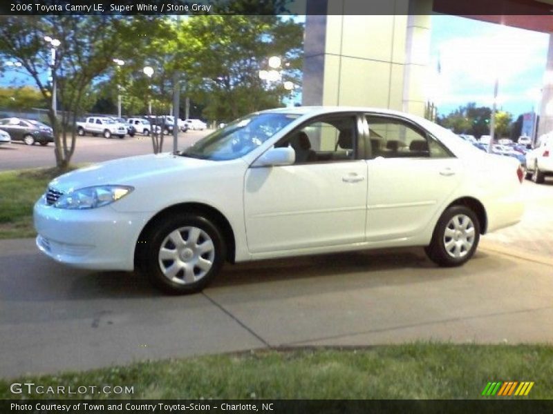 Super White / Stone Gray 2006 Toyota Camry LE