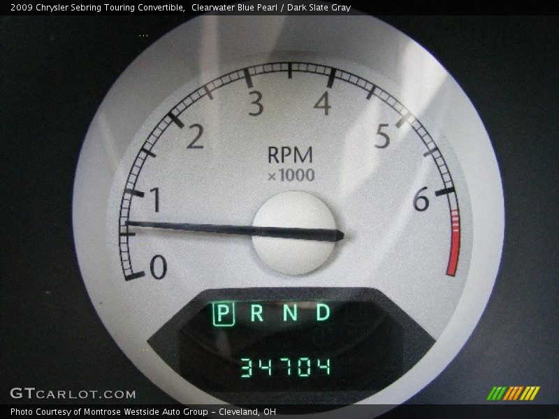 Clearwater Blue Pearl / Dark Slate Gray 2009 Chrysler Sebring Touring Convertible